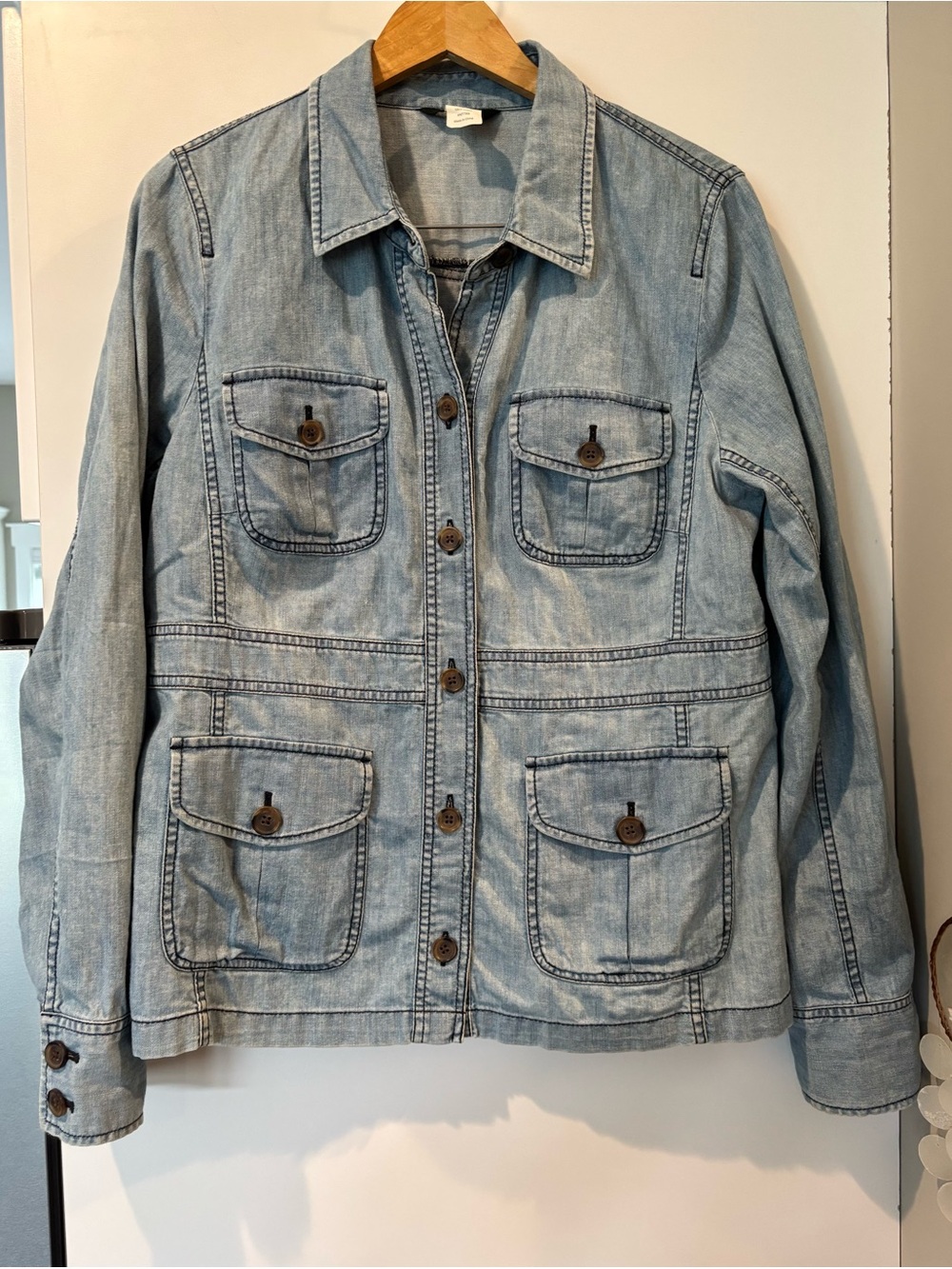 J. Crew 100% cotton denim shirt / jacket size L new without tags!!